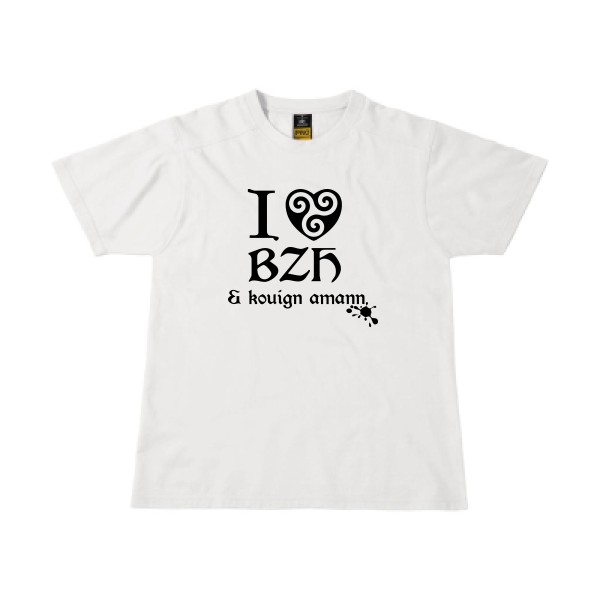 Love BZH & kouign-Tee shirt breton - B&C - Workwear T-Shirt