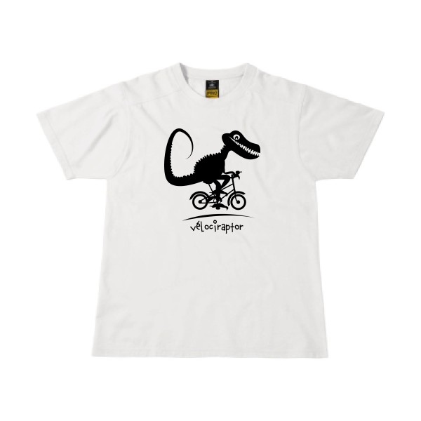 vélociraptor -T-shirt workwear rigolo- Homme -B&C - Workwear T-Shirt -thème  humour dinausore - 