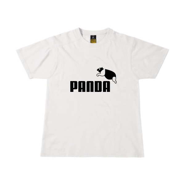 PANDA - T-shirt workwear parodie pour Homme -modèle B&C - Workwear T-Shirt - thème humour et parodie- 