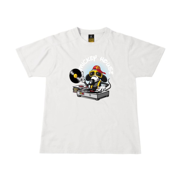 Mickey house v2 -T-shirt workwear mickey Homme  -B&C - Workwear T-Shirt -Thème parodie et musique -