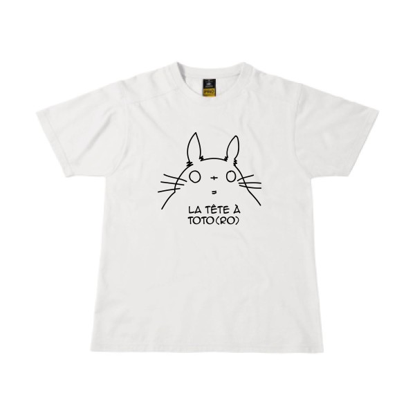 La tête à Toto(ro) - T-shirt workwear  parodie - modèle B&C - Workwear T-Shirt -thème parodie bande dessinée -