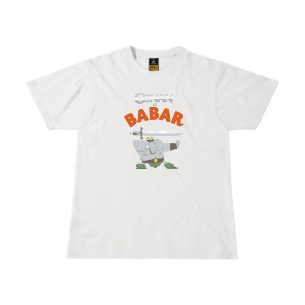 CONAN le BABAR -T-shirt workwear parodie  -B&C - Workwear T-Shirt - thème  cinema  et vintage - 