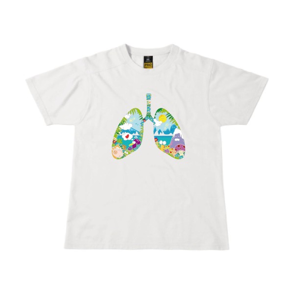  T-shirt workwear Homme original - happy lungs - 