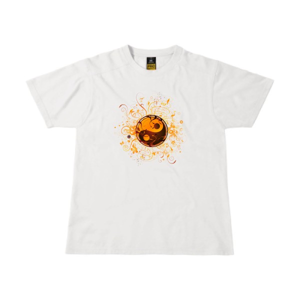 ying yang - T-shirt workwear Homme graphique - B&C - Workwear T-Shirt - thème zen et philosophie-