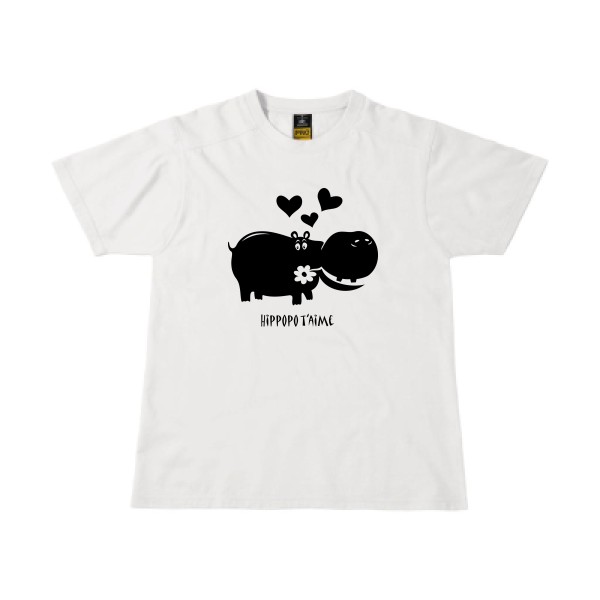 Hippopo t'aime -T shirt bebe -B&C - Workwear T-Shirt