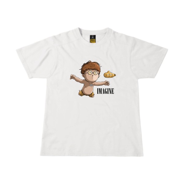 Imagine... - T-shirt workwear humoristique pour Homme -modèle B&C - Workwear T-Shirt - thème rock et parodie -