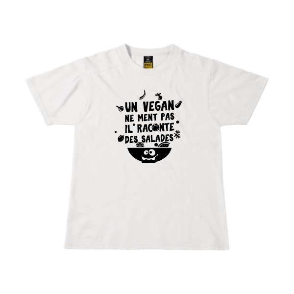 T-shirt workwear original Homme  - Un vegan ne ment pas - 