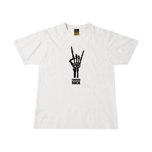 Forever Rock !!! - B&C - Workwear T-Shirt Homme - T-shirt workwear musique - thème rock  -