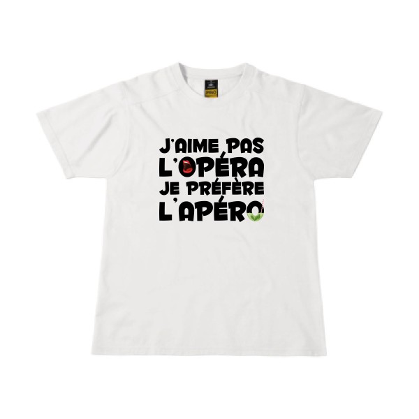 opérapéro - T-shirt workwear apéro Homme - modèle B&C - Workwear T-Shirt -thème humour alcool -