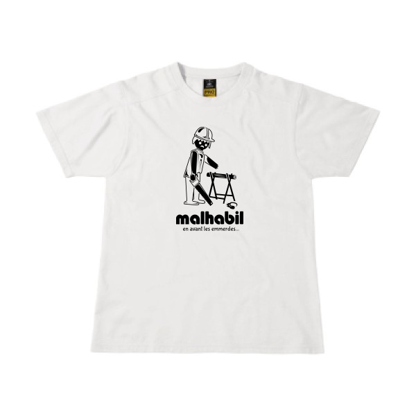 T-shirt workwear Homme humour - Malhabil... - 