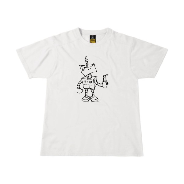 Robot & Bird - modèle B&C - Workwear T-Shirt - geek humour - thème tee shirt et sweat geek -