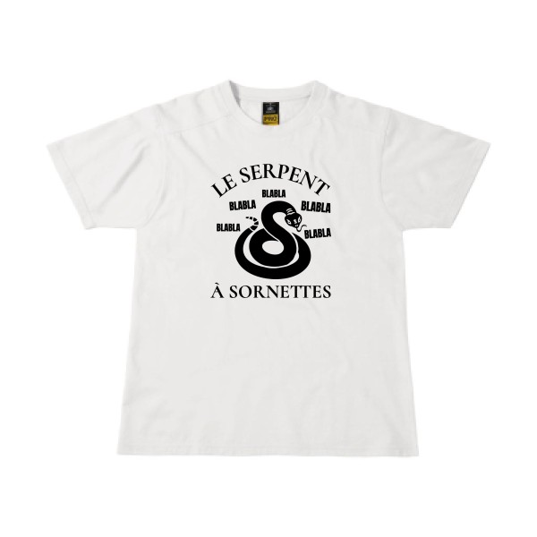 Serpent à Sornettes - T-shirt workwear rigolo Homme -B&C - Workwear T-Shirt -thème original et humour