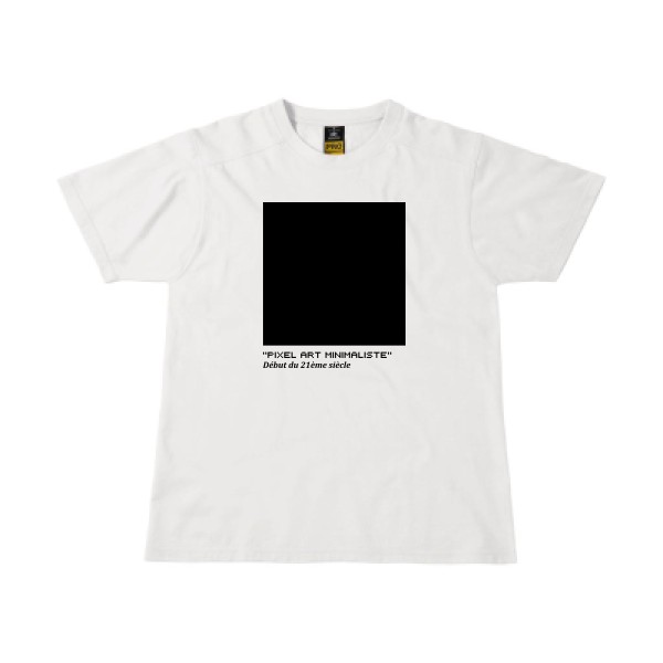 T-shirt workwear Homme original - Pixel art minimaliste -