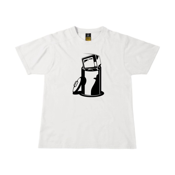 T-shirt workwear Homme original - TV poubelle - 