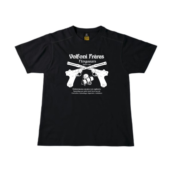 Volfoni Frère -T-shirt workwear  Homme  vintage -B&C - Workwear T-Shirt -thème  rétro et vintage - 