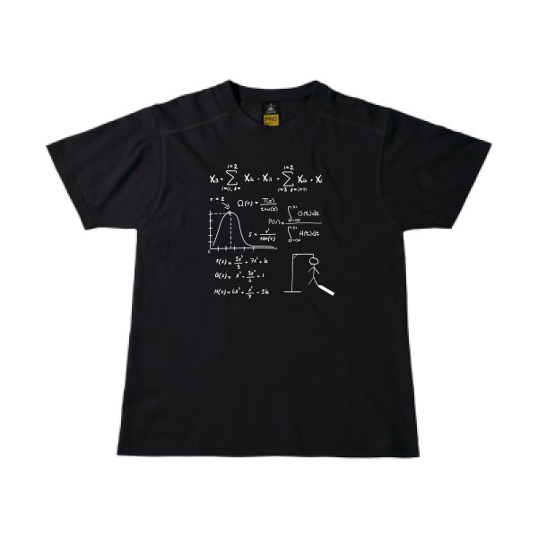 Mathhhh - T-shirt workwear drôle Homme - modèle B&C - Workwear T-Shirt -thème humour et math -