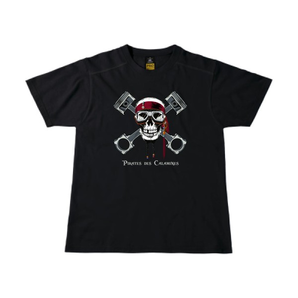 Pirates des Calamines - T-shirt workwear original Homme  -B&C - Workwear T-Shirt - Thème parodie cinema -