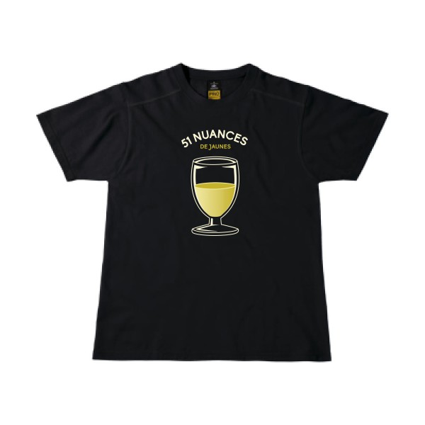 51 nuances de jaunes -  T-shirt workwear Homme - B&C - Workwear T-Shirt - thème t-shirt  humour alcool  -