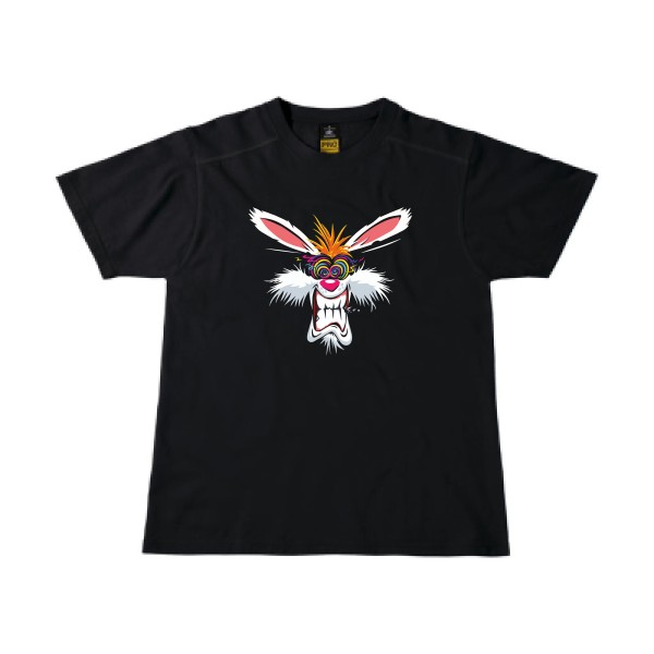 Rabbit  - Tee shirt humoristique Homme - modèle B&C - Workwear T-Shirt - thème graphique -