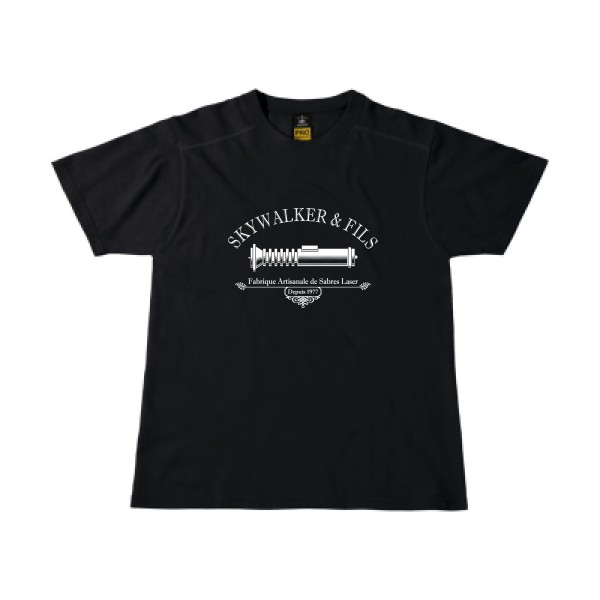 Skywalker & Fils - T-shirt workwear Geek pour Homme -modèle B&C - Workwear T-Shirt - thème star wars -
