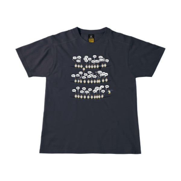 Cuicui cui! v2 - T-shirt workwear original pour Homme -modèle B&C - Workwear T-Shirt - thème humour et original -