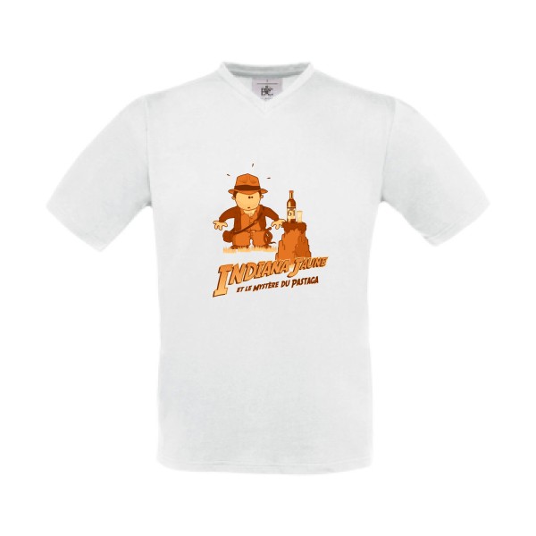 Indiana - T-shirt Col V Homme alcool - B&C - Exact V-Neck - thème alcool et parodie-