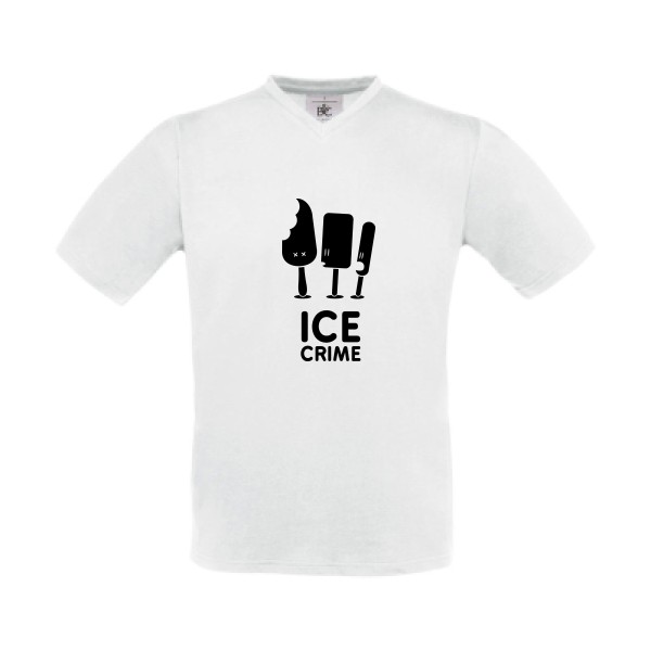 T-shirt Col V original Homme  - Ice Crime - 