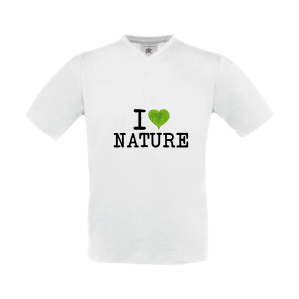 T-shirt Col V Homme original sur le thème de l'écologie - Naturophile - 
