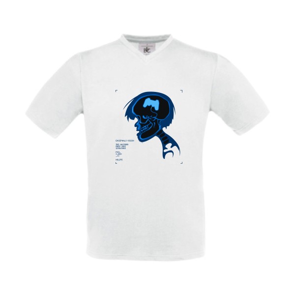 radiogamer - T shirt skull -B&C - Exact V-Neck