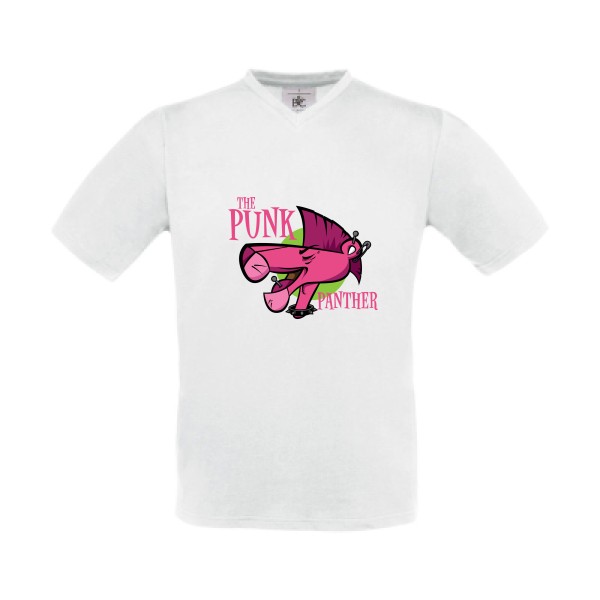 The Punk Panther - T shirt anime-B&C - Exact V-Neck