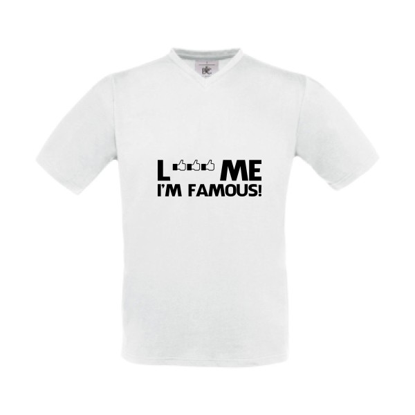 T-shirt Col V original Homme  - Famous - 
