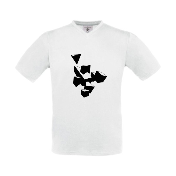 T-shirt Col V original Homme  - géometrik air - 