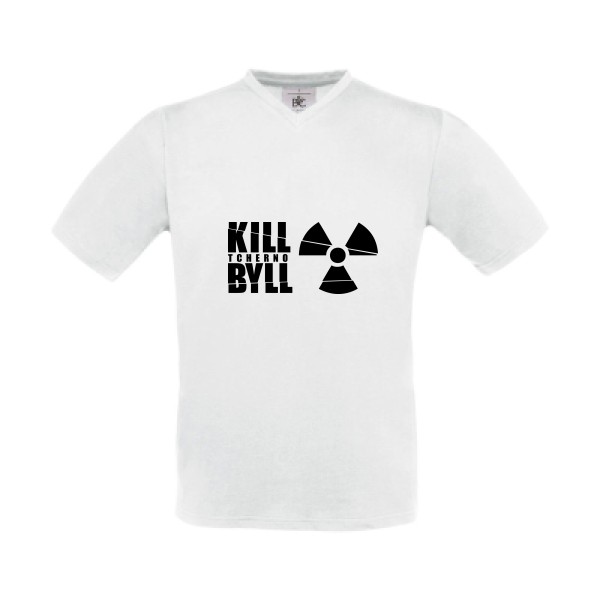T-shirt Col V Homme original - KillTchernoByll -