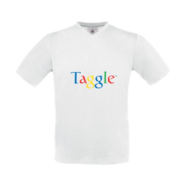 Taggle - T-shirt Col V parodie - Thème t shirt humoristique- B&C - Exact V-Neck -