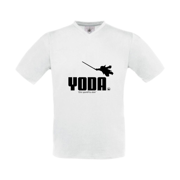 Yoda - star wars T shirt -B&C - Exact V-Neck