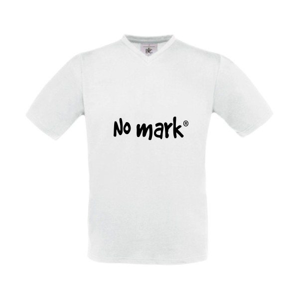 No mark® - T-shirt Col V humoristique -Homme -B&C - Exact V-Neck -