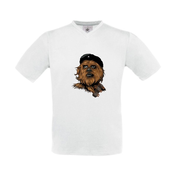 Chewie guevara -T-shirt Col V  parodie Homme  -B&C - Exact V-Neck -thème  cinema - 