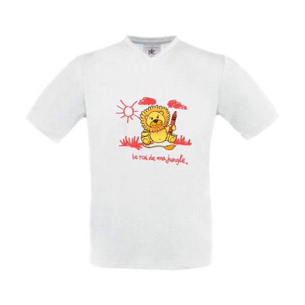 T-shirt Col V original Homme  - Jungle - 