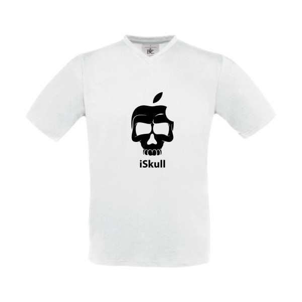 T-shirt Col V original Homme  - iSkull - 