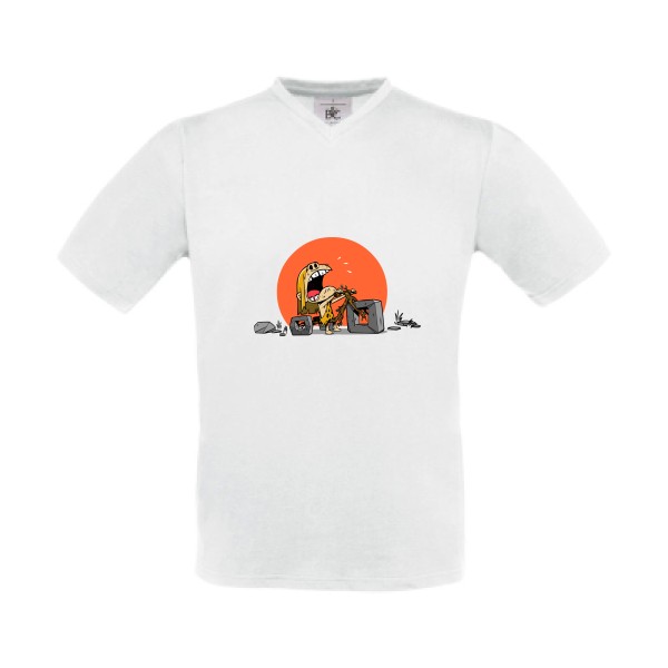 T-shirt Col V Homme original - Wheel - 