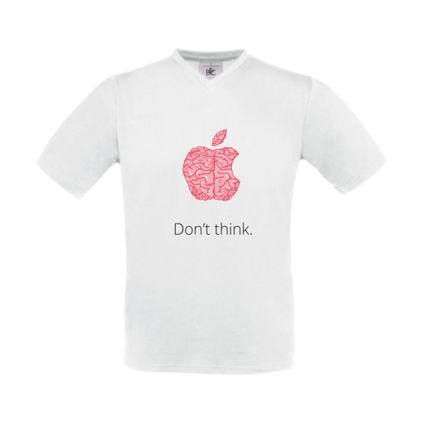 Lobotomie - T-shirt Col V parodie marque Homme  -B&C - Exact V-Neck - Thème original et parodie -