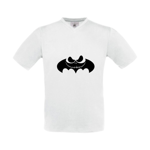 BATJACK - T-shirt Col V drole pour Homme -modèle B&C - Exact V-Neck - thème parodie et cinéma -