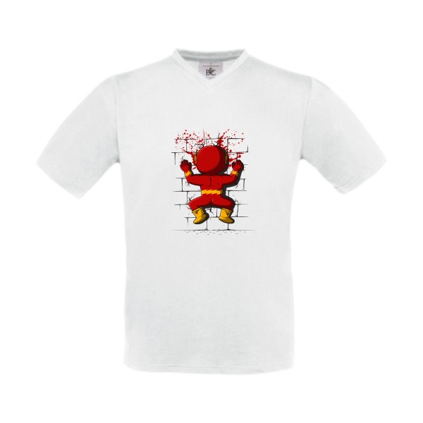Splach! - T-shirt Col V parodie Homme - modèle B&C - Exact V-Neck -thème musique et parodie -