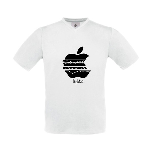 BigMac -T-shirt Col V Geek- Homme -B&C - Exact V-Neck -thème  parodie - 