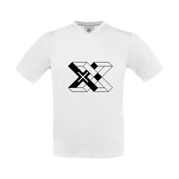 T-shirt Col V Homme original - xx maj -
