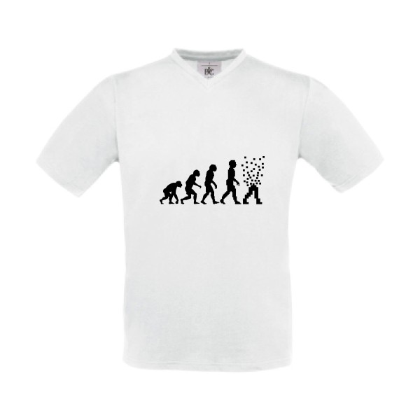 Evolution numerique Tee shirt geek-B&C - Exact V-Neck