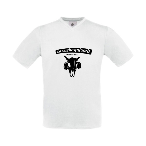 vache qui riait - B&C - Exact V-Neck Homme - T-shirt Col V rigolo - thème alcool humour -