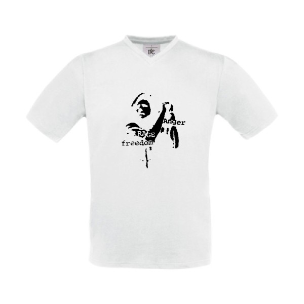 T-shirt Col V original Homme  - RATM(without star) - 