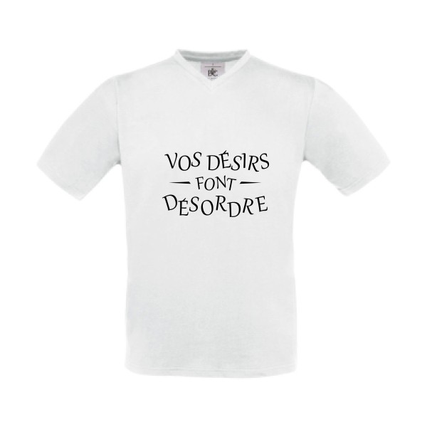 Désordre-T shirt a message drole - B&C - Exact V-Neck