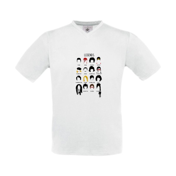 Legends-T-shirt Col V humoristique - B&C - Exact V-Neck- Thème vêtement original -